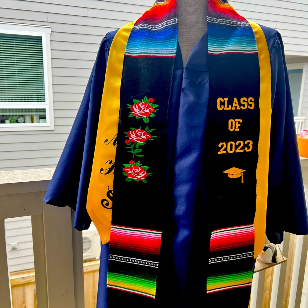 Black graduation sash